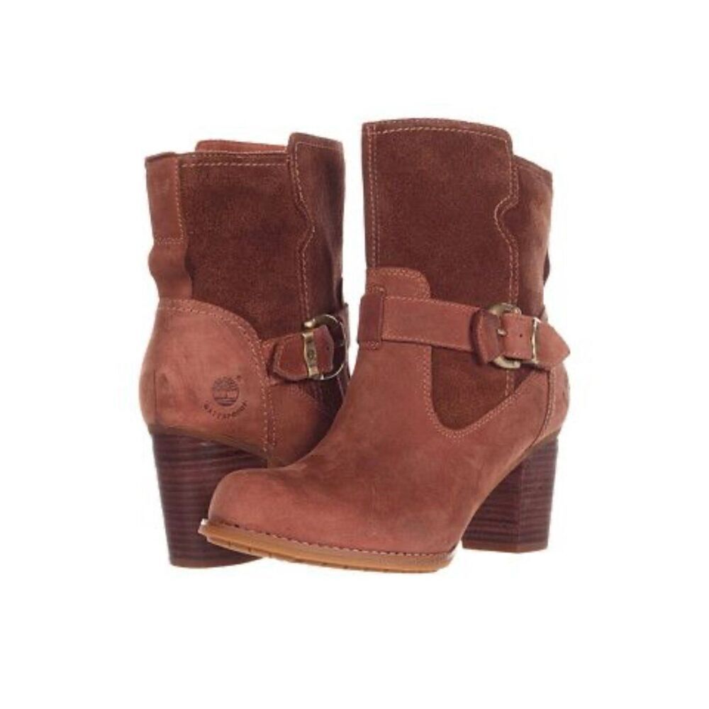 Timberland Brown Suede Leather Heeled Boots